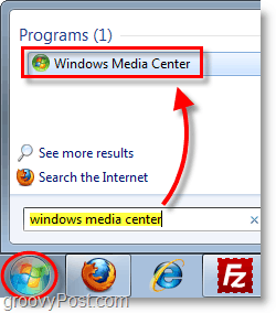 „Windows 7 Media Center“ - atidarykite „Windows Media Center“