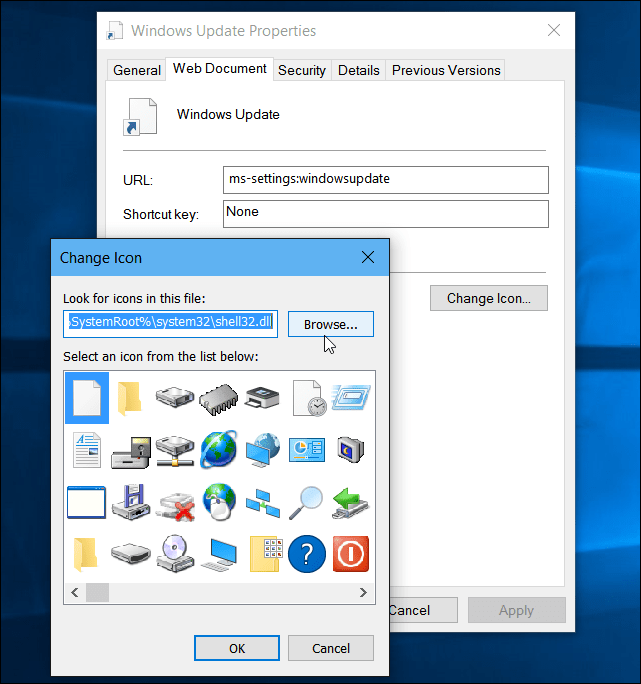 „Windows 10“: sukurkite darbalaukį arba paleiskite nuorodą „Windows Update“