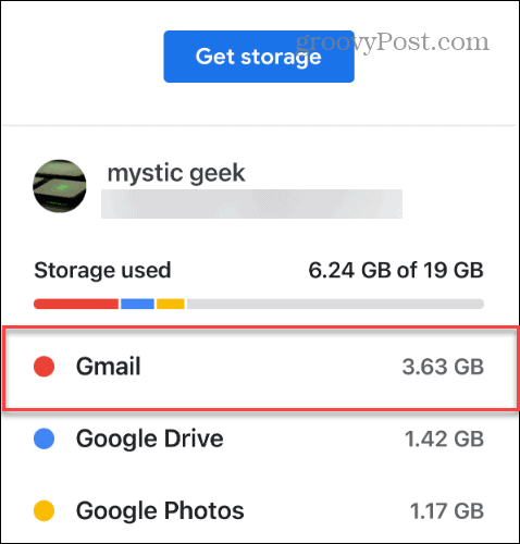 „Gmail“ erdvė naudota „Google“ diske