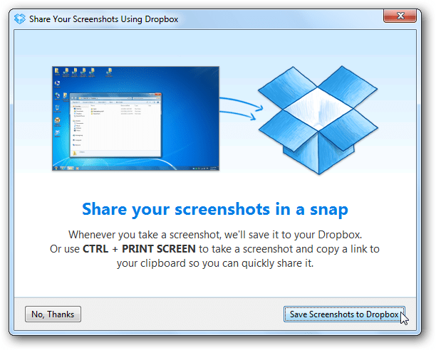 Automatiškai įkelkite ir bendrinkite ekrano kopijas naudodami „Dropbox“