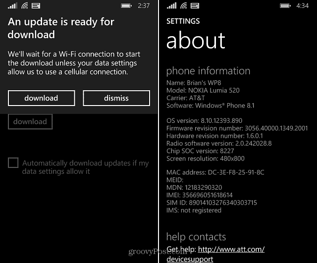 „Windows Phone 8.1“ peržiūra gauna dar vieną atnaujinimą
