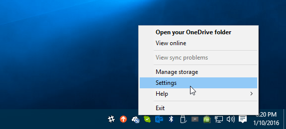 1 „OneDrive“ nustatymai