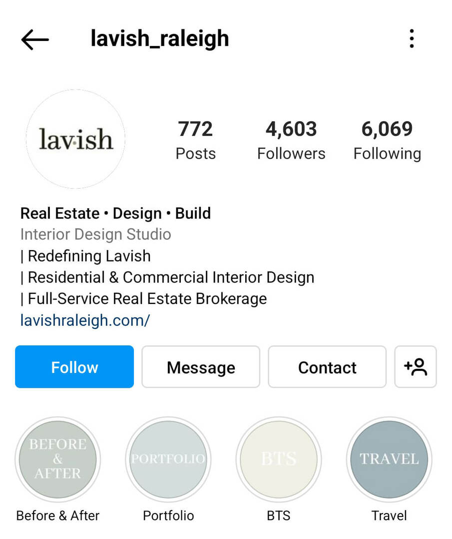 instagram-bio-lavish_raleigh-example. 