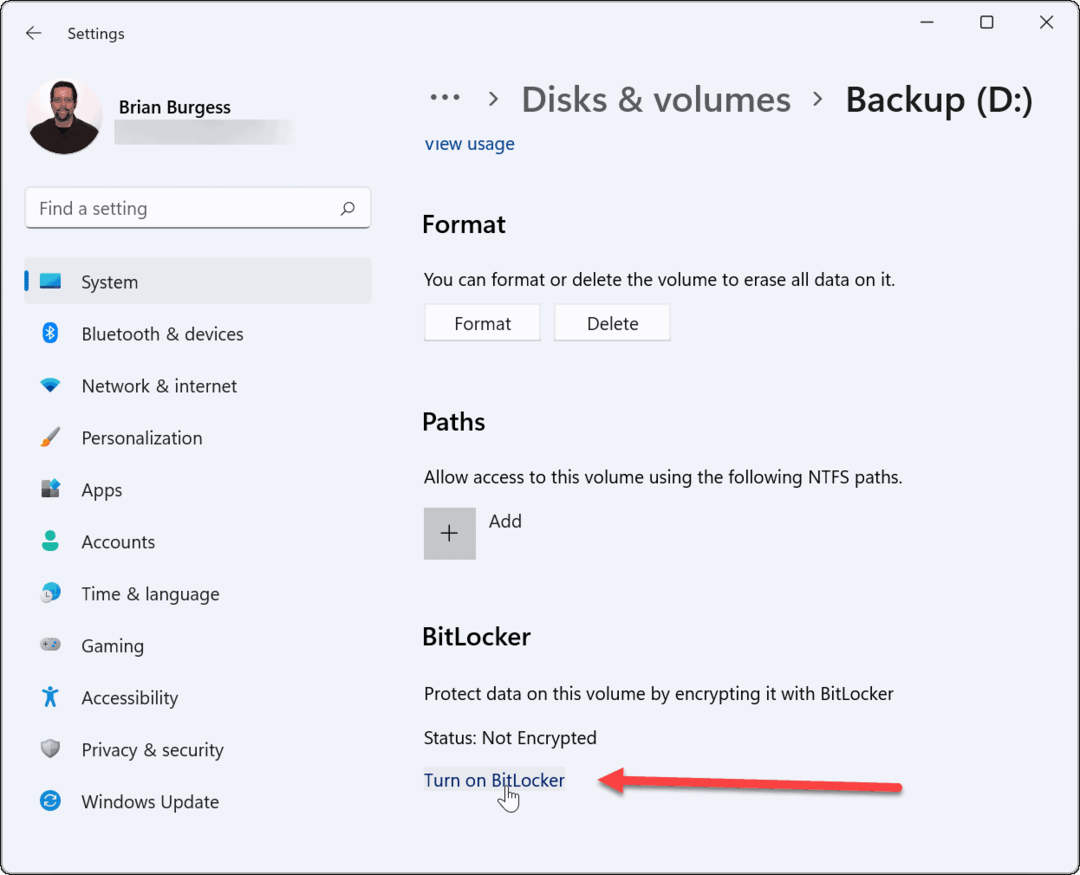 Jei norite naudoti „Windows 11“, naudokite „Bitlocker“.