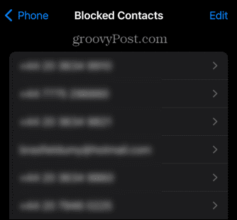 iphone užblokuotų kontaktų sąrašas