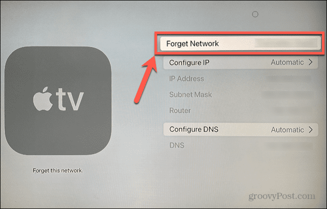 Apple tv pamiršti tinklą
