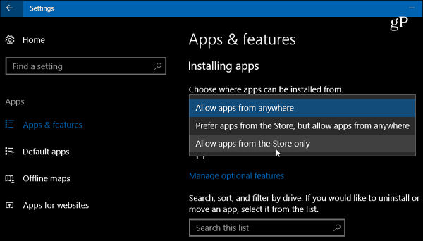 „Windows 10“ kūrėjų naujinimas įgauna naują darbalaukio programų diegimo nustatymą