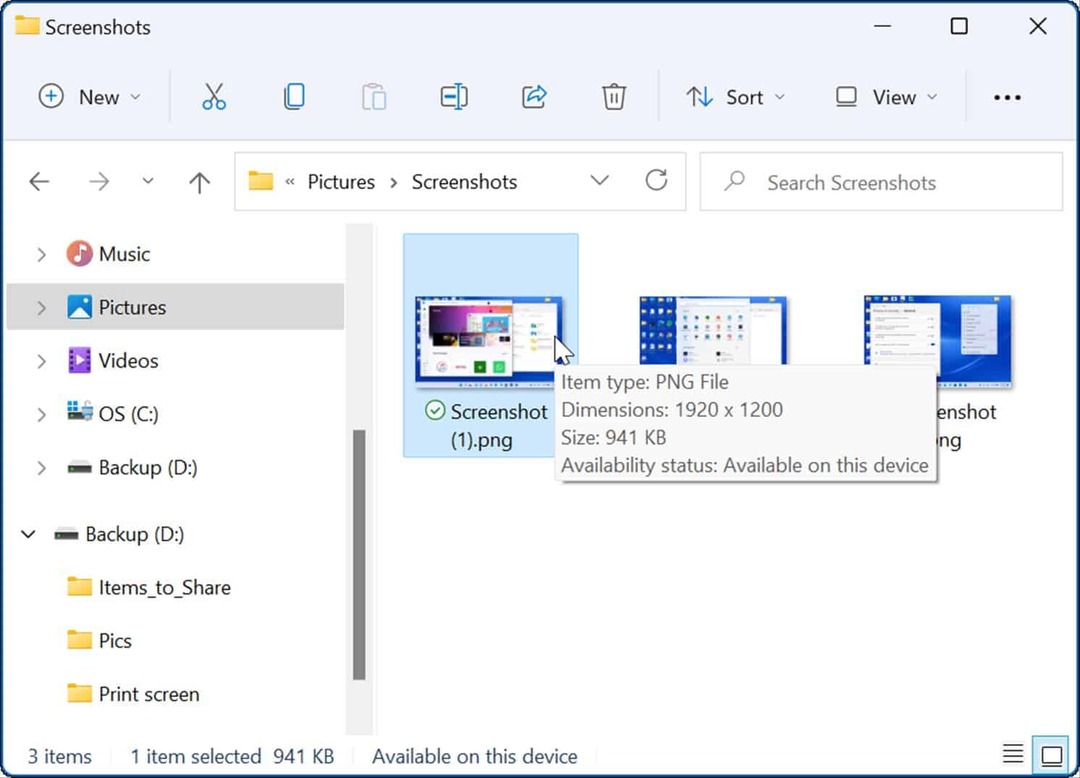 išsaugoti ekrano kopiją Nuotraukos daro ekrano kopiją sistemoje „Windows 11“.