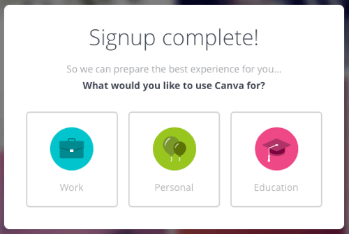 „canva“ paskyros naudojimas