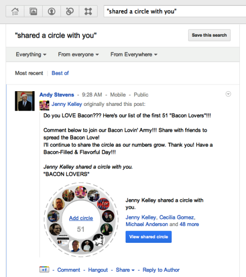 „google +“ pradedant 5 bendrinamus draugų ratus