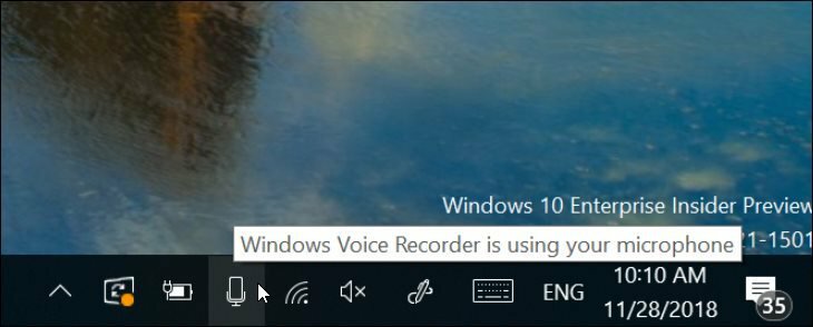 „Windows 10 19H1“ pranešimas apie naują mikrofoną