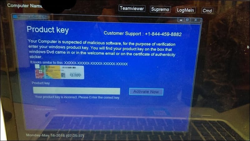 PSA: saugokitės „Windows 10“ aktyvinimo techninės paramos sukčiavimo