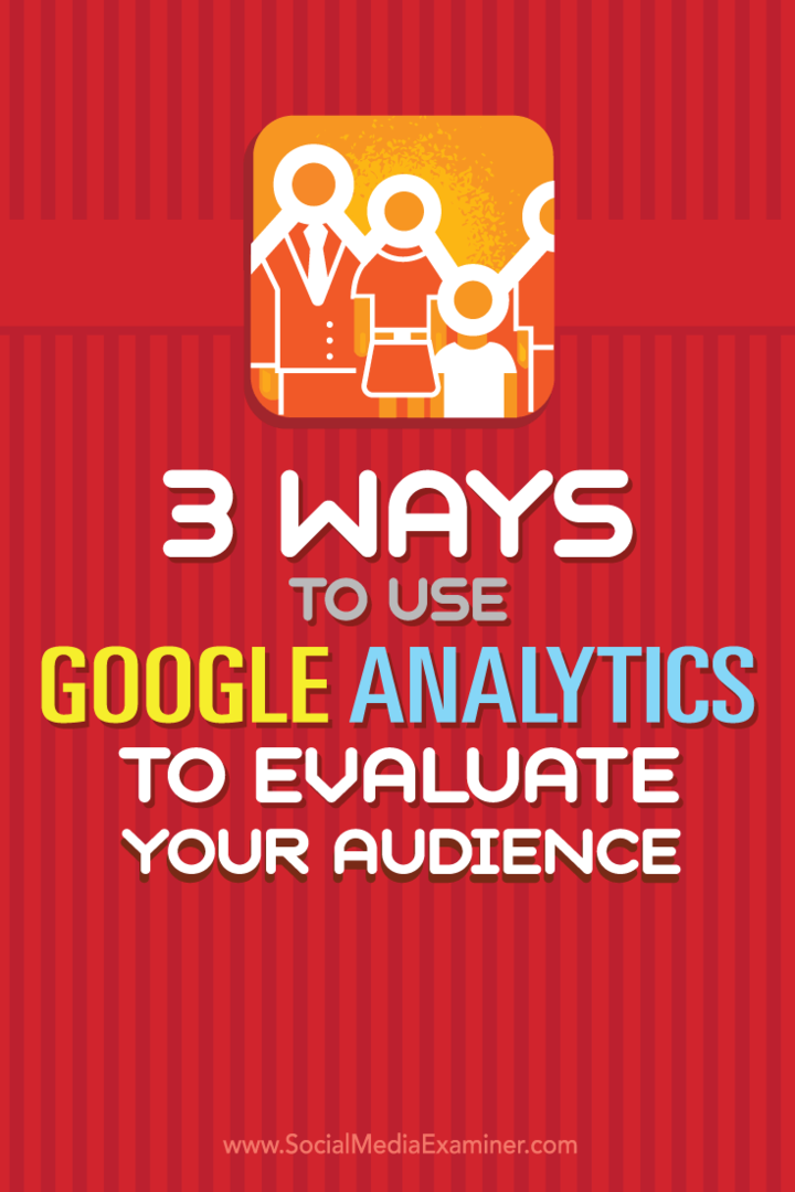 3 būdai, kaip naudoti „Google Analytics“ auditorijai įvertinti: socialinės žiniasklaidos ekspertas