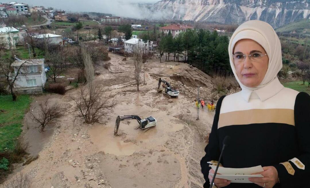 Potvynių nelaimių pasidalijimas kilo iš Emine Erdoğan! "Užjaučiu dėl jūsų netekties"