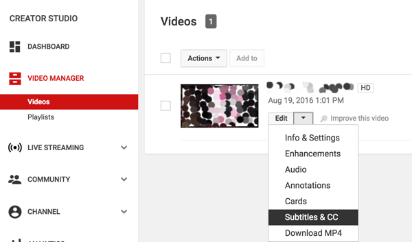 „YouTube“ antraštės ir subtitrai