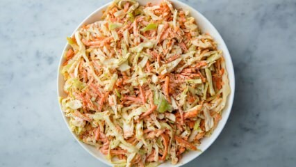 Kaip pasigaminti praktiškas koleslovo kopūstų salotas?