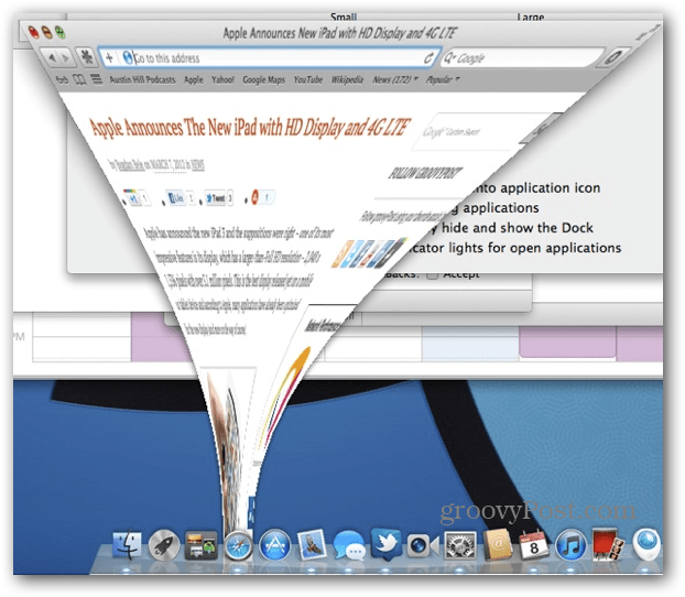 OS X: Sumažinkite „Windows“ taikymo vietą iki „Dock“ piktogramos