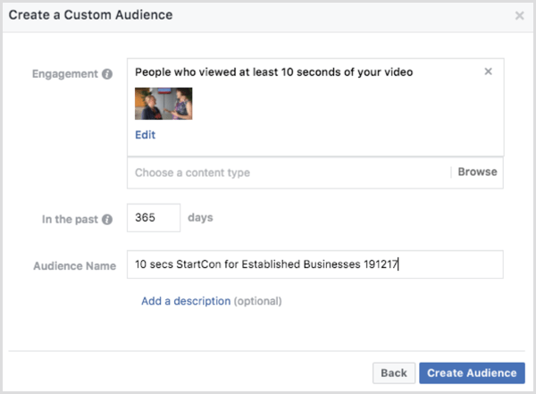 „Facebook“ įtraukimo į vaizdo įrašus auditorija