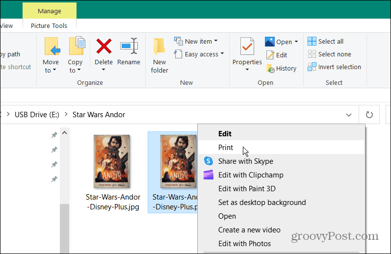 Konvertuokite PNG į PDF sistemoje Windows