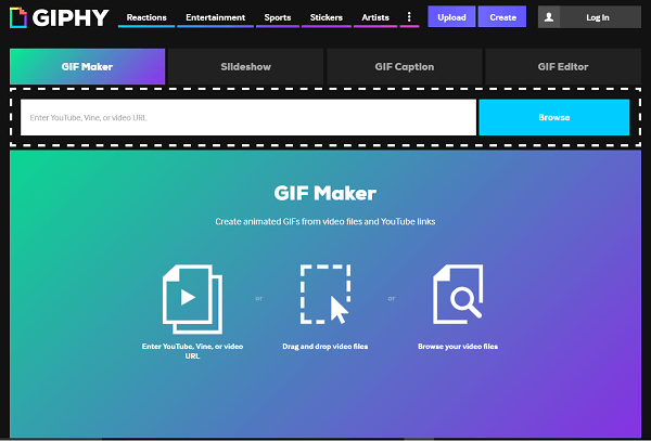 Ieškokite arba kurkite savo GIF naudodami „Giphy“.