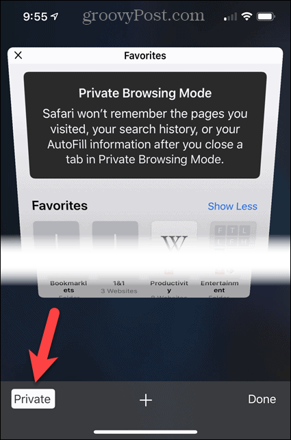 Išjunkite „Private“ naudodami „Safari“ „iOS“