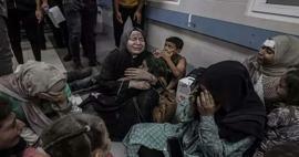 Meno pasaulis piktinosi ligoninės žudynėmis Gazoje: žemyn su Izraeliu, žemyn su Izraeliu!
