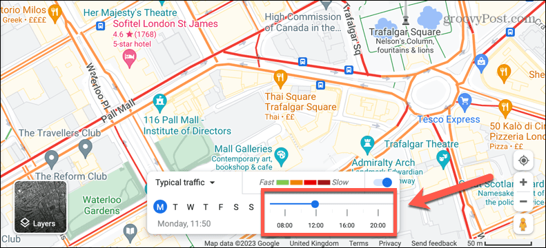 google maps tipinis eismo laikas