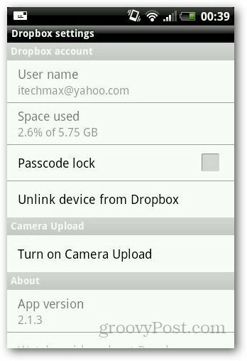 Apsaugokite slaptažodžiu „Dropbox 2“
