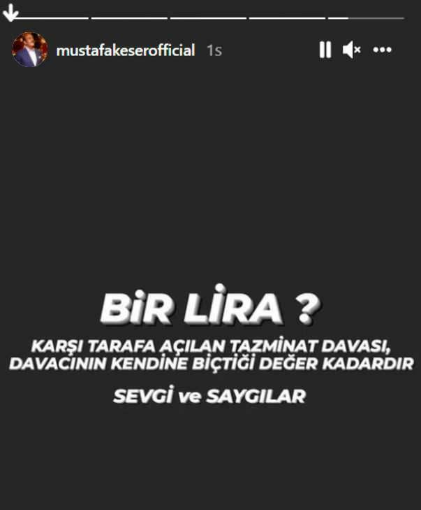 Mustafa Keser Instagram įrašas