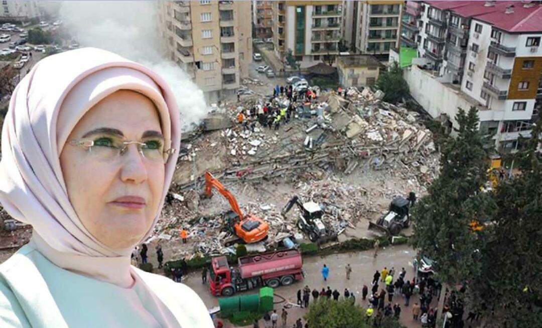 Pirmoji ponia Erdoğan: Mūsų širdis sudegė žinia apie žemės drebėjimą!