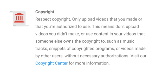„YouTube“ autorių teisių politika yra aiškiai nurodyta.