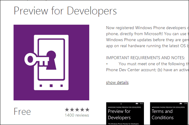 Kaip anksti gauti „Windows Phone 8.1“ naujinius, naudojant kūrėjų peržiūrą
