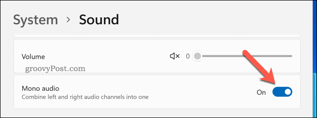 Įgalinkite monofoninį garsą sistemoje „Windows 11“.