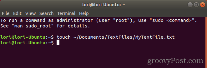 Naudokite lietimo komandą „Linux“