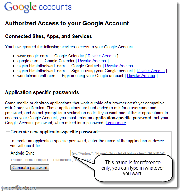naudokite „Google“, kad sugeneruotumėte konkrečių programų slaptažodžius