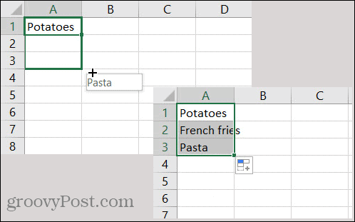 „Excel“ automatinio pildymo pasirinktinis sąrašas