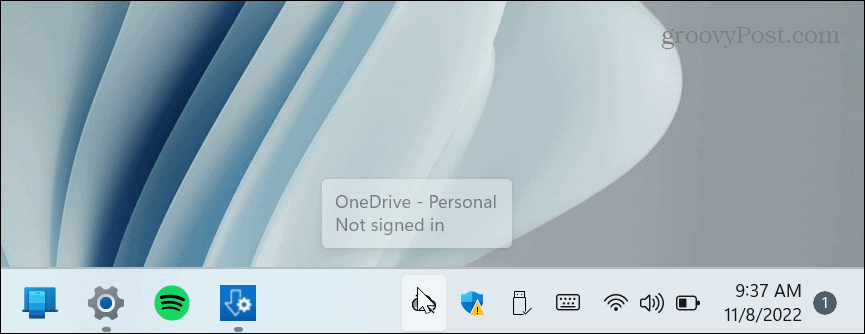 Išjunkite „OneDrive“ sistemoje „Windows 11“.