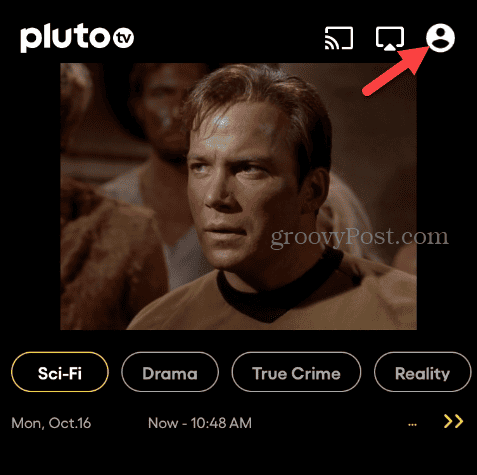 Ištrinkite Pluto TV paskyrą