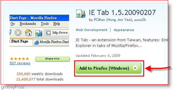 Atsisiųskite „Firefox“ skirtuką IE