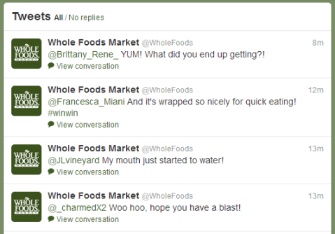 „Twitter“ maisto produktų atsakymai