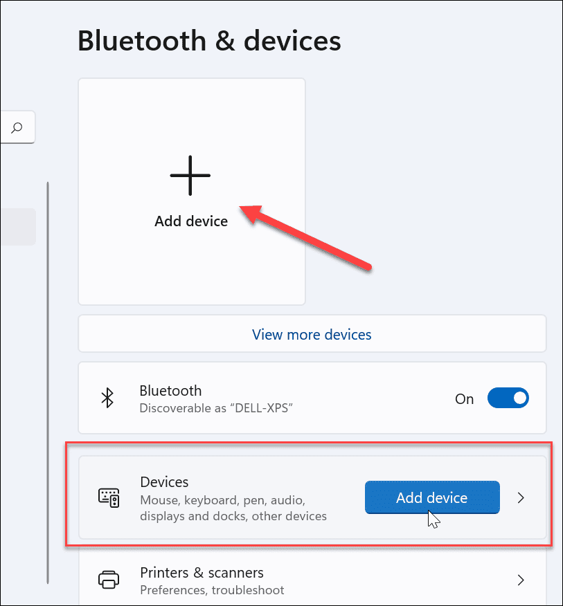 pridėti „Bluetooth“ įrenginį „Windows 11“.
