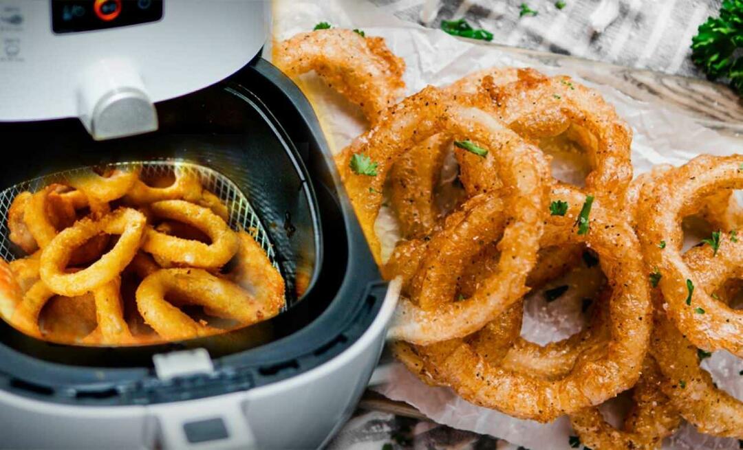 Kaip pasidaryti svogūnų žiedus „Airfryer“?