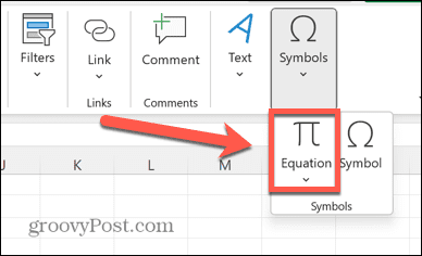 „Excel“ lygties mygtukas