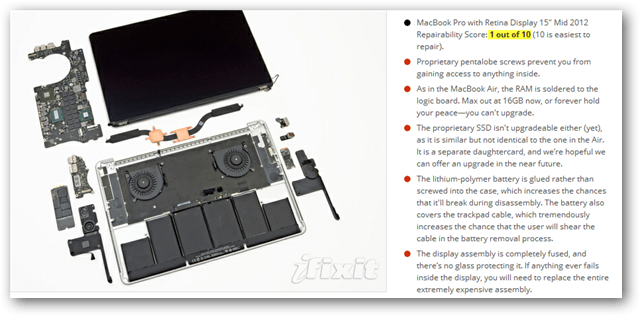 2012 m. „MacBook Pro“ sunkiausia ištaisyti