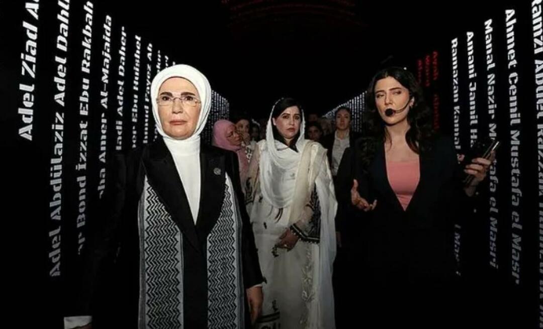 Pirmoji ponia Erdoğan su lyderių žmonomis lankėsi parodoje „Gazos ruožas: pasipriešinimas žmonijai“!