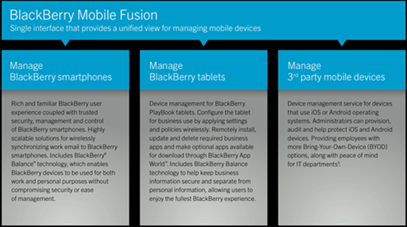 „BlackBerry Fusion“ apžvalga