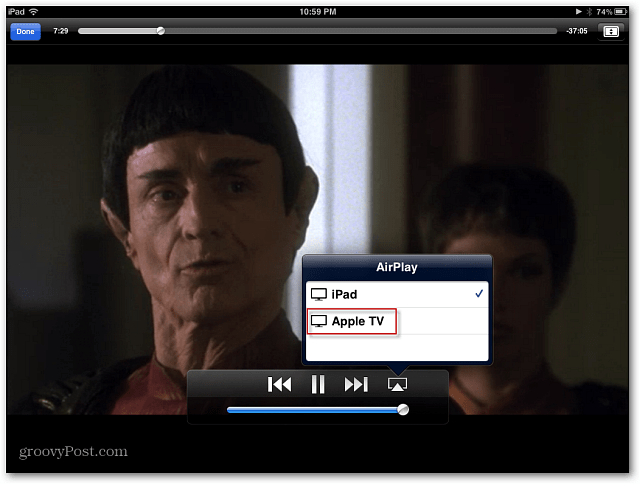 „iPad“ į „Apple TV Video“