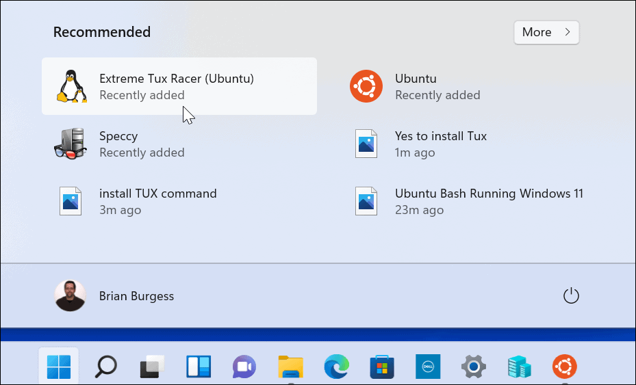 Extreme Tux Racer įdiegtas Paleiskite Windows 11
