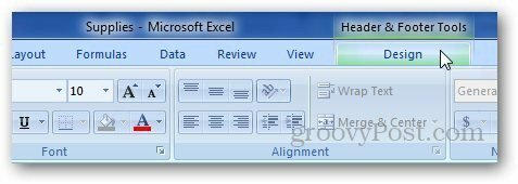 „Excel“ antraštės poraštė 4