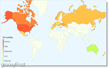 pamatyti „Google“ gripo tendencijas visame pasaulyje, dabar - dar 16 papildomų šalių